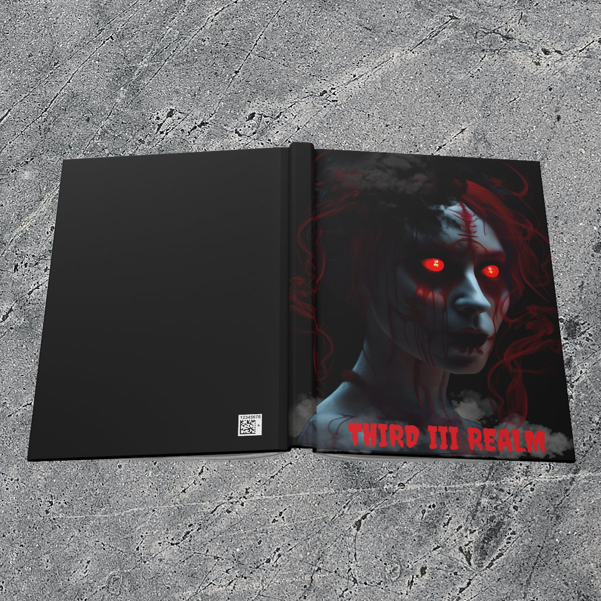 THIRD REALM Hardcover Black Matte Journal | Ruled Lined Paper | 150 Pages