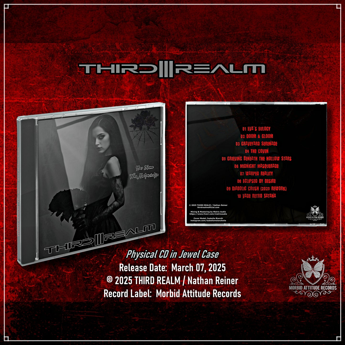 THIRD REALM - Her Name Was Melancholia | Physical CD in Jewel Case