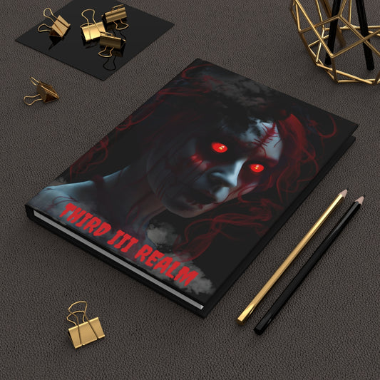 THIRD REALM Hardcover Black Matte Journal | Ruled Lined Paper | 150 Pages