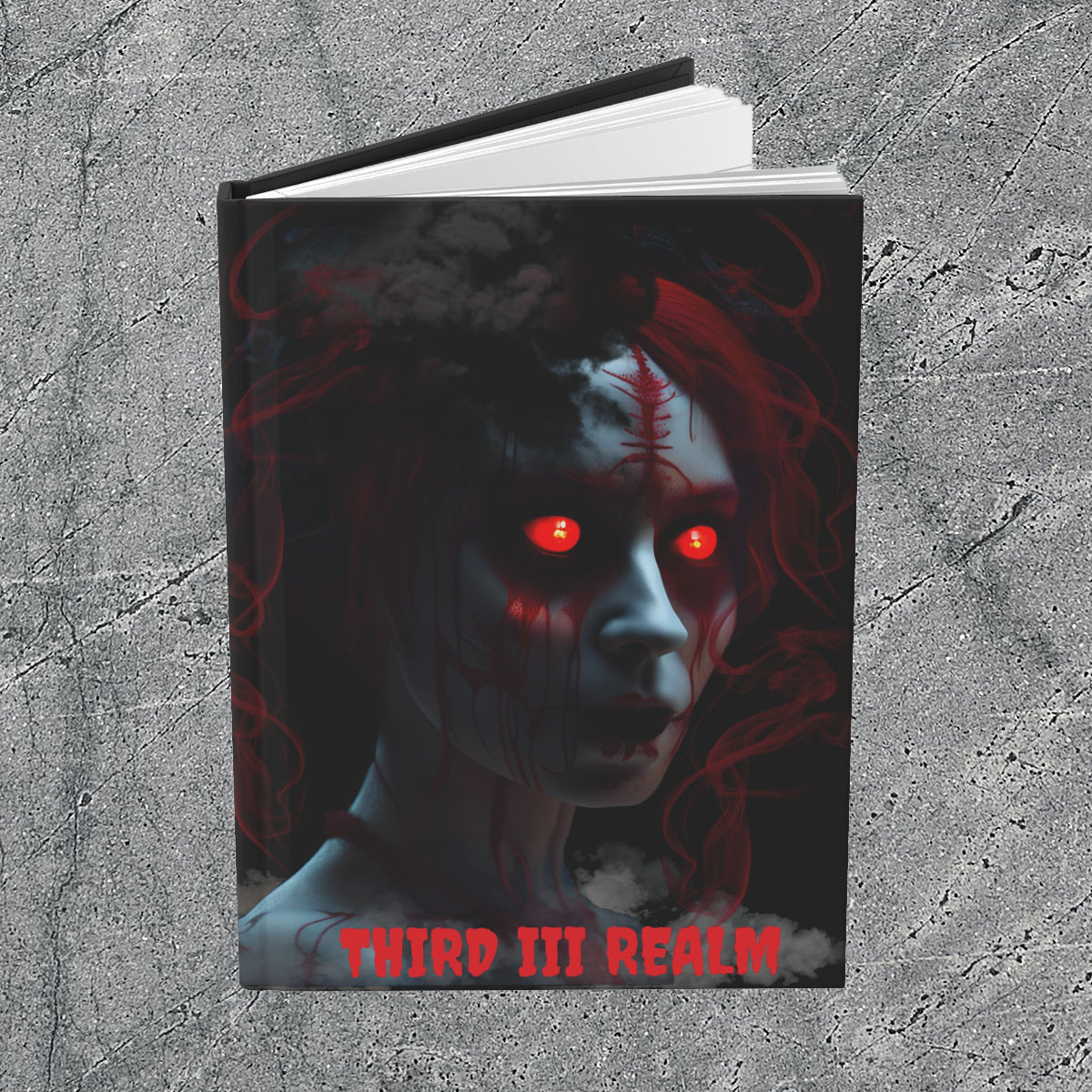 THIRD REALM Hardcover Black Matte Journal | Ruled Lined Paper | 150 Pages